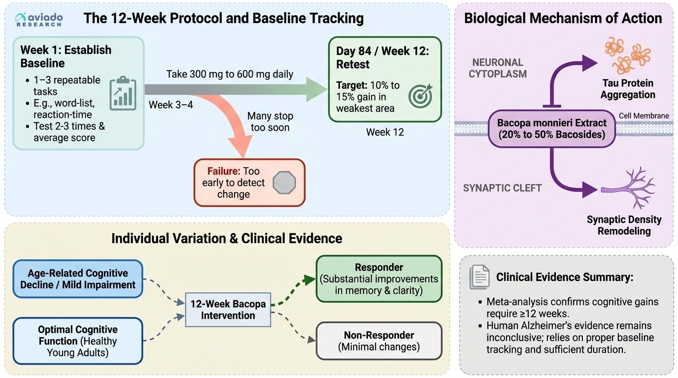 Bacopa Takes 12 Weeks to Work — But Most People Quit in 4