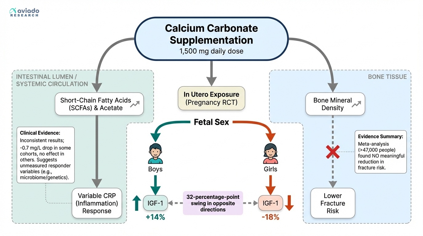Calcium's Sex-Specific IGF-1 Effect: Why the Same Supplement Raises One Child's Growth Hormone and Lowers Another's