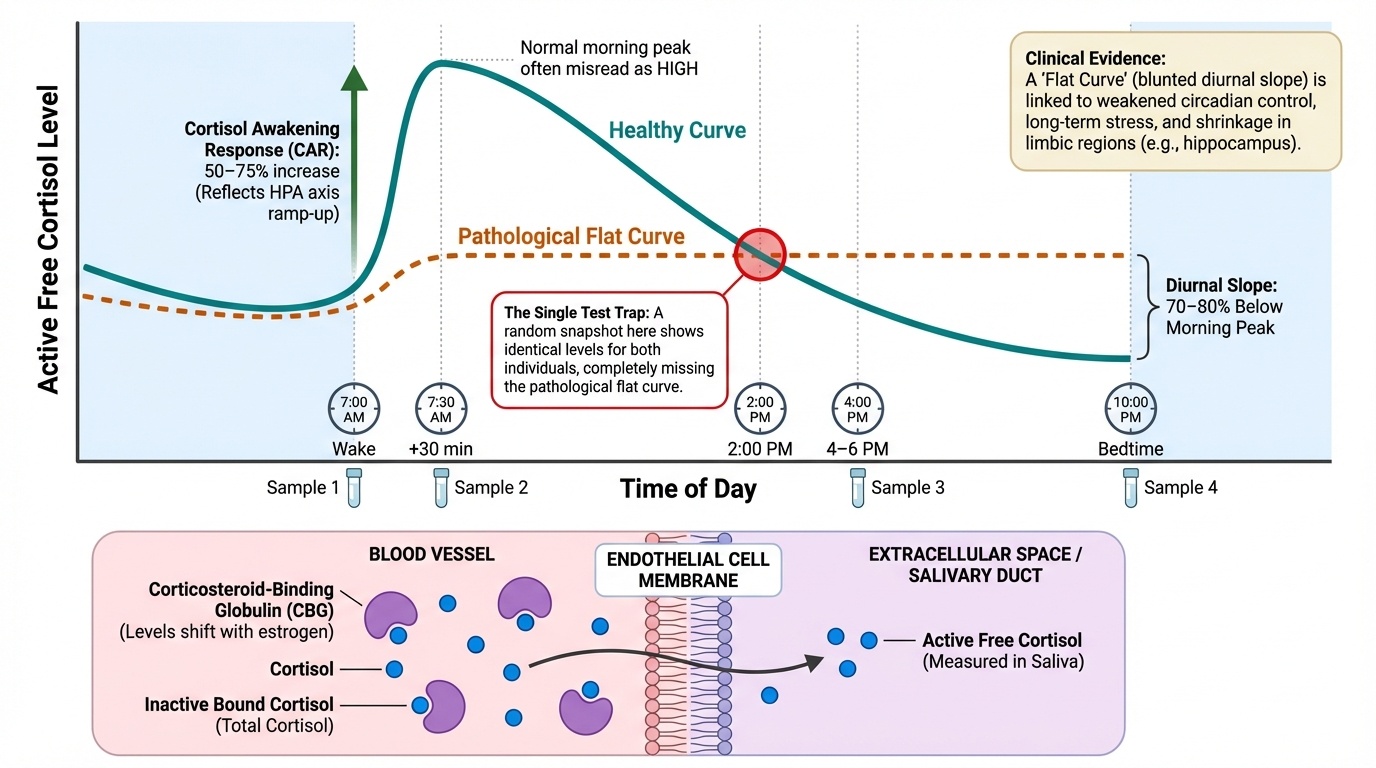 Your Cortisol Rhythm Is a Fingerprint — And Most People Are Reading It Wrong