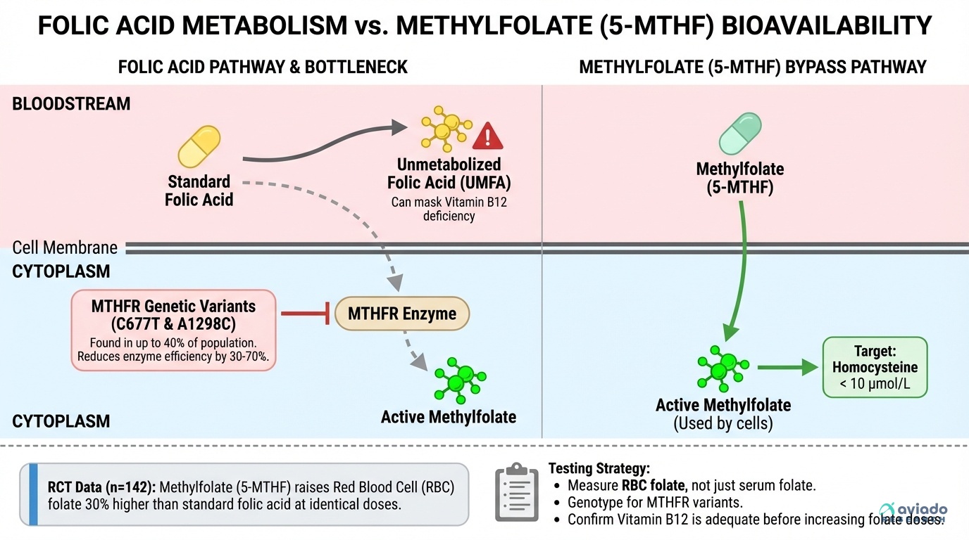Folic Acid vs. Methylfolate: Your MTHFR Gene Determines Which Form Actually Works for You