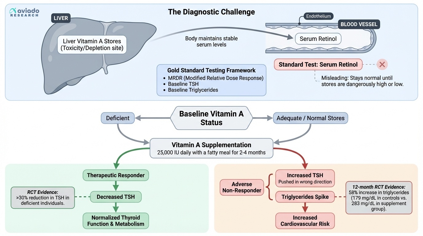Your Vitamin A Supplement Could Be Silently Elevating TSH and Triglycerides — Or Doing Nothing At All